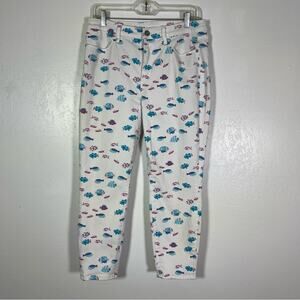 Talbots Flawless, High Waist Jegging Crop, Size 10. Fishes. Excellent condition!